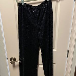 Tahari Arthur S Levine Luxe navy sequin holiday pants